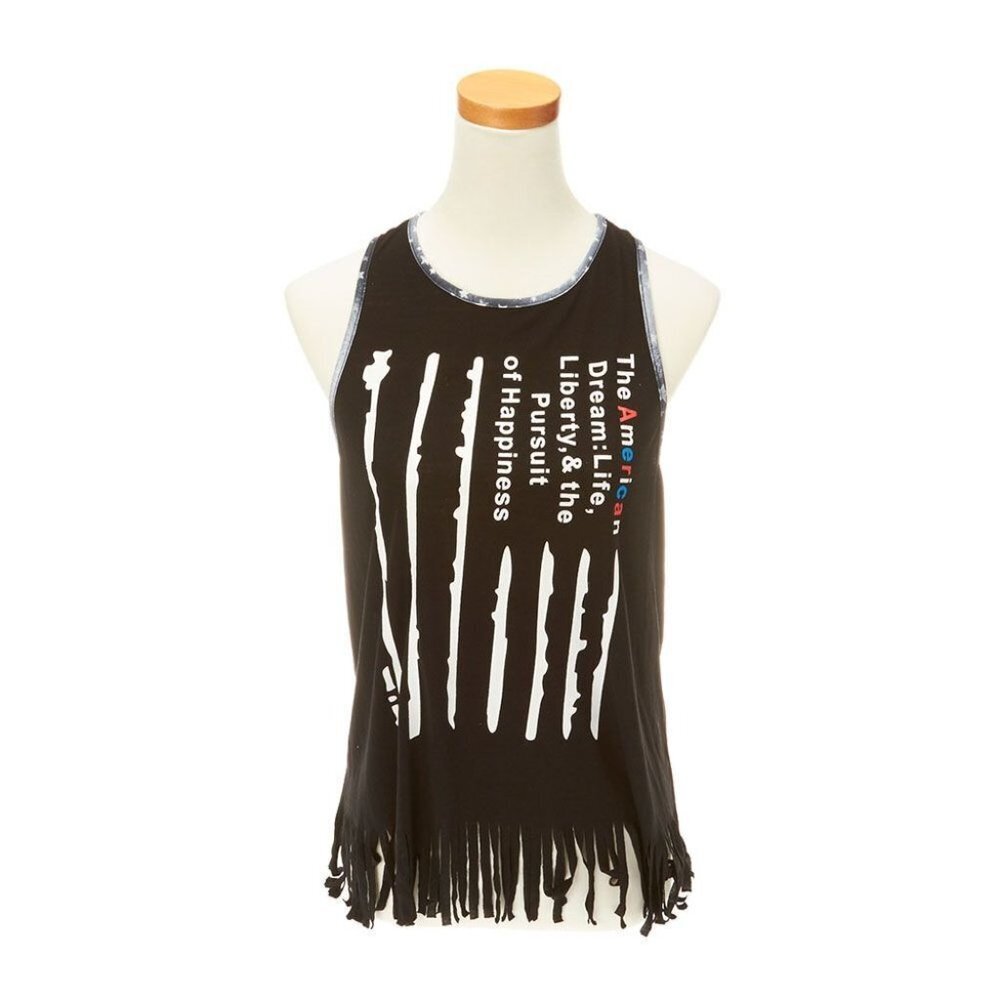 Claire's Womens American Dream Tank Top Junior Black Size One Size New
